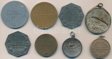 ~1930-1940. 8db úszó díjérem, közte "Magyar Úszó Egyesület - 50 év a sport szolgálatában",...