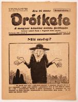 1942-43 Drótkfefe, A magyar közélet tréfás hetilapja, szerk.:Lukách Gyula, 3 száma, pp.:8, 32x24cm