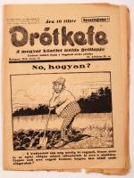 1942-43 Drótkfefe, A magyar közélet tréfás hetilapja, szerk.:Lukách Gyula, 3 száma, pp.:8, 32x24cm