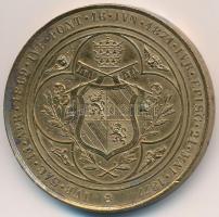 Vatikán 1877. "IX. Pius püspöki jubileuma" Br emlékérem. Szign.: Charles Wiener (37,5mm) T...