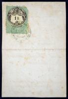 1874 Igazolási jegy Porszász Lajos gyakornok, későbbi dunai hajóskapitány részére, Thaisz Elek (1820...