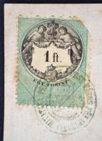 1874 Igazolási jegy Porszász Lajos gyakornok, későbbi dunai hajóskapitány részére, Thaisz Elek (1820...