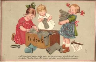 Feldpost / Children, Meissner & Buch Kriegs-Postkarten Serie 2088. litho s: L.D. (EK)