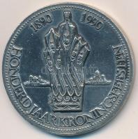 Hollandia 1990. &quot;100 éves koronázási ünnepségek&quot; fém emlékérem (40mm) T:2 Netherlands 1990. &quot;100 Anniversary of Coronation Celebrations&quot; metal medal (40mm) C:XF