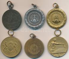 ~1930-1940. 6db-os díjérem tétel, közte "Középfokú Iskolák Sportköreinek Országos Szövetsége Versenydíja / Dulce et decorum est pro patria mori (Édes és dicső dolog a hazáért meghalni)", "Budapest Székesfőváros Versenydíja", "Népsport" T:2