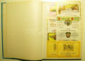 96 db klf német borcimke az 1960-70-es évekből 8 lapos albumban