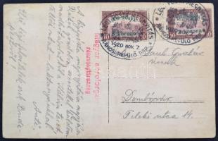 1920 Korai légifelvétel Budapestről: Kálvin tér, Bakáts tér, belső Ferencváros, fotólap, postán megk...