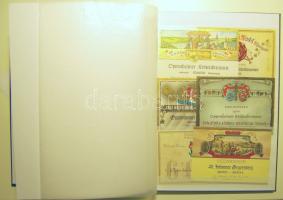 52 db klf német borcimke az 1960-70-es évekből 6 lapos albumban