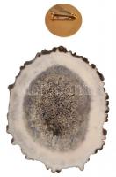 DN "Budavidéki Állami Erdő- és Vadgazdaság" fém érem agancs darabon, jelvénnyel együtt T:1...