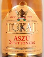 2008 3 puttonyos Tokaji Aszú, bontatlan csomagolásban, fogyaszthatósága nem bevizsgált, 0,5 l