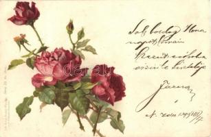 1899 Roses, Gebrüder Obpacher Serie 29. No. 18129. litho (EK)