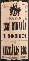 1983 Egervin Egri Bikavér, különleges minőségű száraz, vörös muzeális bor, fogyaszthatóság nem beviz...