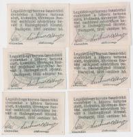 1916. 2f + 4f + 6f + 8f + 10f + 12f "Hadsegélyező Hivatal" T:I,I-