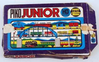 Piko Junior játékvasút, hiányos, nem próbáltuk ki, eredti dobozában, 39×48 cm