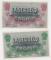 Ausztria / Grödig hadifogolytábor ~1915. 10h + 20h T:I-,II
Austria / Grödig POW camp ~1915. 10 Hell...