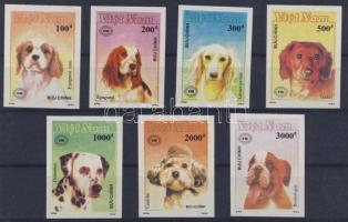 Bélyegkiállítás; Kutya vágott sor, Stamp Exhibition; Dog imperforated set