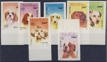 Stamp Exhibition; Dog imperforated margin set, Bélyegkiállítás; Kutya ívszéli vágott sor