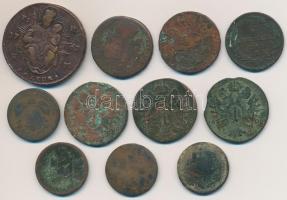 11db-os vegyes magyar rézpénz tétel, közte főleg magyar verdejelű krajcárok, több sérült T:vegyes