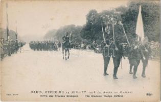 Paris, Revue du 14 Juillet; defilé des Troupes Grecques / The Greecian Troops Defiling (fl)