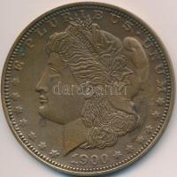 Amerikai Egyesült Államok 1900. 1$ kétoldalas Br érem (75,5mm) T:2 USA 1900. 1 Dollar two-sided Br medal (75,5mm) C:XF