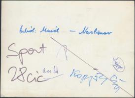 Vívók(Marót, Nazlimov), sajtófotó, hátoldalon feliratozva, 13x18 cm