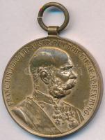 1898. "Jubileumi Emlékérem Fegyveres Erő Számára" aranyozott Br kitüntetés mellszalag nélkül T:2,2- Hungary 1898. "Commemorative Jubilee Medal for the Armed Forces" gilt Br decoration without ribbon C:XF,VF NMK 249.