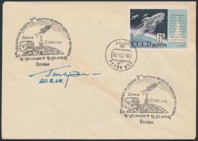Jurij Alekszejevics Gagarin (1934-1968) aláírása borítékon