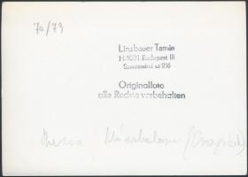 Linzbauer Tamás: Ruzsa, vasútállomás, pecséttel jelzett, feliratozott fotó, 10x15 cm