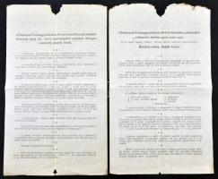 1907 A Debreceni Tornaegyesületnek 40 éves fennállása alkalmából létrehozott Bocskay-serleg alapító levele, 2 példány