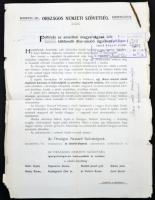 1902 Bp., Az Országos Nemzeti Szövetség által kiadott felhívás az amerikai magyarságnak küldendő dís...