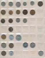 110db-os vegyes magyar és külföldi fémpénz tétel albumba rendezve T:vegyes 110pcs of various metal coins in album C:mixed