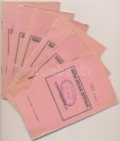 1911. "Czibakházai Motor-Malom Részvénytársaság Könyvecskéje" részvényjegyek 20K-ról (6x) T:II-,III