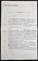 1918 Bp.IV., Tájékoztató a Sörház utcai házőrségről, házparancsnok aláírásával