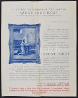 1930 Az Egyetemi és Főiskolai Hallgatók Szent Imre körének Szent Imrét ábrázoló festménnyel kapcsolatos körlevele
