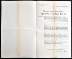 1893 A Fogaras vármegyei alispán által kiadott körlevél a vármegyei közigazgatás államosításával kap...