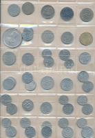 114db vegyes magyar és külföldi fémpénz berakólapokon T:vegyes 114pcs of mixed coins from diff countries in sheets C:mixed