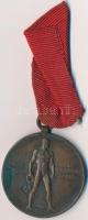 ~1920. "Mens sana in corpore sano - Ép testben ép lélek" Br díjérem mellszalaggal. Szign.: BERÁN (37mm) T:2- patina