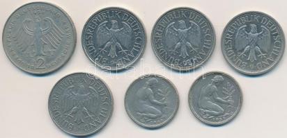 NSZK / Németország 1950-1994. 50pf (2xklf) + 1M (4xklf) + 2M T:2,2-
FRG / Germany 1950-1994. 50 Pfe...