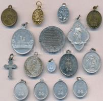 16db vegyes Al és Br vallási medál T:vegyes