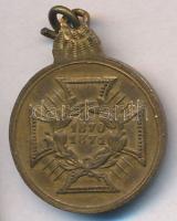 Német Birodalom / Poroszország 1871. "1870/1871-es háborús emlékérem" kitüntetés miniatűrje szalag nélkül T:2 German Empire / Prussia 1871. War Commemorative Medal of 1870/71 (Kriegsdenkmünze für die Feldzüge 1870-71 (Deutsches Reich))" decoration's miniature without ribbon C:XF