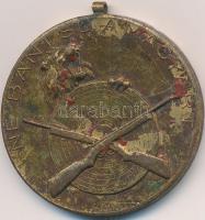 ~1930. "Ne bántsd a magyart / Pestújhelyi Széchenyi Polgári Lövész Egyesület" fém díjérem füllel, mellszalag nélkül (38,5mm) T:2- fo.