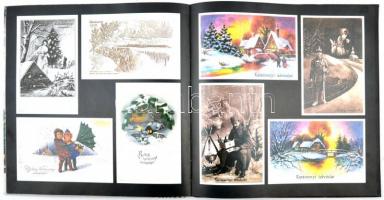 1986 Karácsony régi képeslapokon. Terra - Kossuth Nyomda, Budapest. Nagy alakú album rengeteg színes...