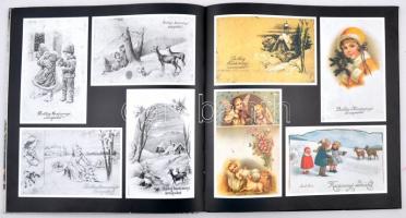 1986 Karácsony régi képeslapokon. Terra - Kossuth Nyomda, Budapest. Nagy alakú album rengeteg színes...