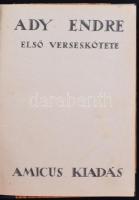 Ady Endre: Első verseskötete. Bp., 1920, Amicus. (Hornyánszky ny.) 108 p. Korabeli félvászonkötésben...