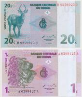 Kongói Demokratikus Köztársaság 1997. 1c + 20c T:I Congo Democratic Republic 1997. 1 Centime + 20 Centimes C:UNC