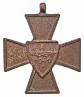 1940. "Nemzetvédelmi Kereszt / A Hazáért" fém MINIATŰR T:2-