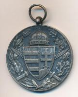 1929. "Magyar Háborús Emlékérem kardokkal, sisakkal" ezüstözött Br kitüntetés mellszalag n...