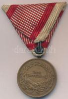 1914. "Ferenc József Bronz Vitézségi Érem" Br kitüntetés mellszalaggal. Szign.: Tautenhayn...