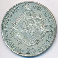 1847B 20Kr Ag "V. Ferdinánd" T:2 apró ph., patina