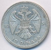 Jugoszlávia 1931. 10D Ag "I. Sándor" T:2-
Yugoslavia 1931. 10 Dinara Ag "Alexander I...